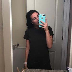 Dark green t shirt dress